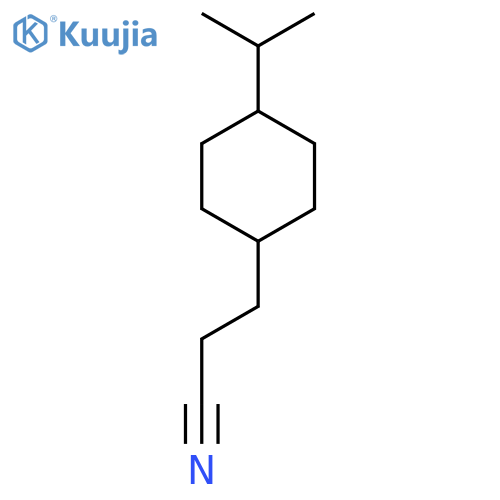 3-4-(propan-2-yl)cyclohexylpropanenitrile structure