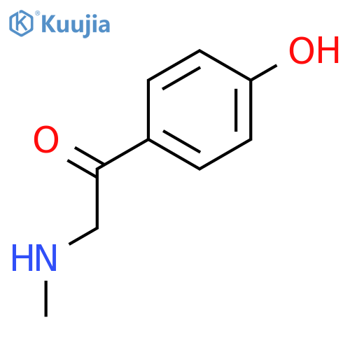 1-(4-Hydroxyphenyl)-2-(methylamino)ethanone hydrochloride structure