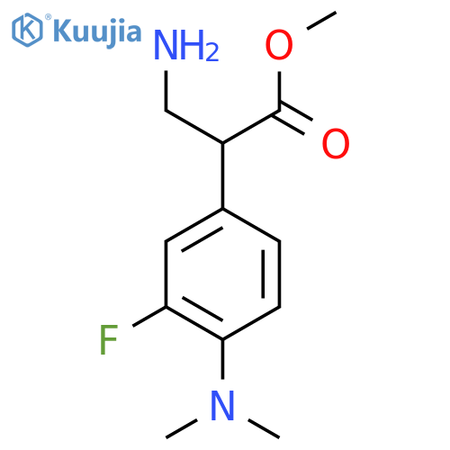 methyl 3-amino-2-4-(dimethylamino)-3-fluorophenylpropanoate structure