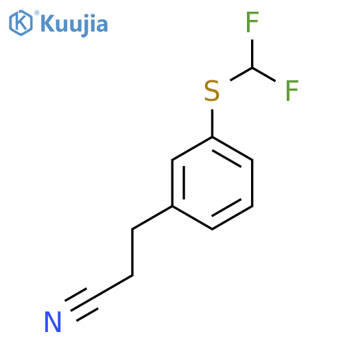 3-{3-(difluoromethyl)sulfanylphenyl}propanenitrile structure