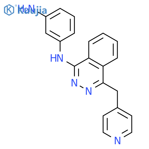 1,3-BENZENEDIAMINE, N-[4-(4-PYRIDINYLMETHYL)-1-PHTHALAZINYL]- structure