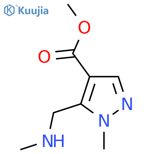 methyl 1-methyl-5-(methylamino)methyl-1H-pyrazole-4-carboxylate structure
