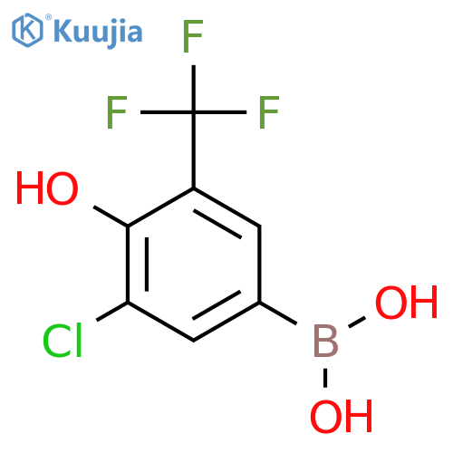 5-Chloro-4-hydroxy-3-(trifluoromethyl)phenylboronic acid structure