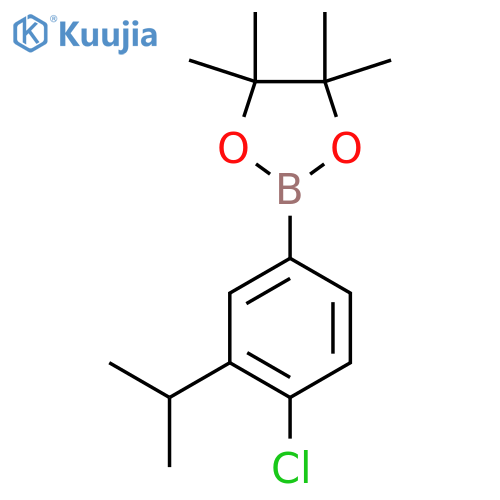 2-(4-Chloro-3-isopropylphenyl)-4,4,5,5-tetramethyl-1,3,2-dioxaborolane structure