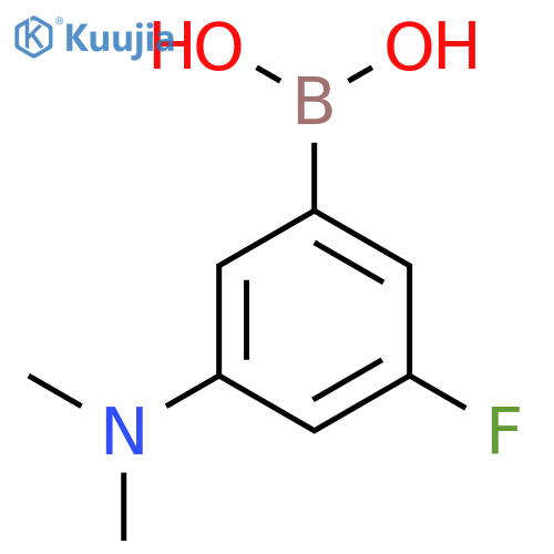 (3-(Dimethylamino)-5-fluorophenyl)boronic acid structure