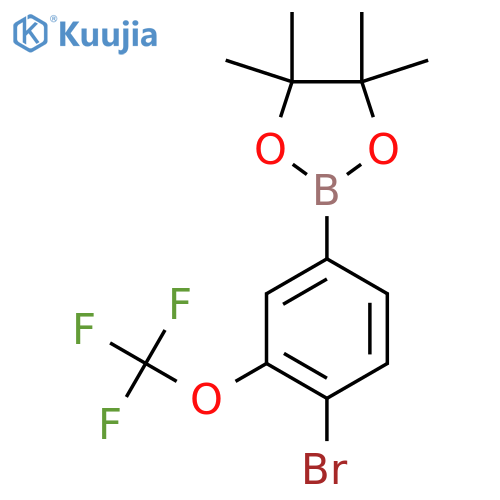 4-Bromo-3-(trifluoromethoxy)phenylboronic acid pinacol ester structure