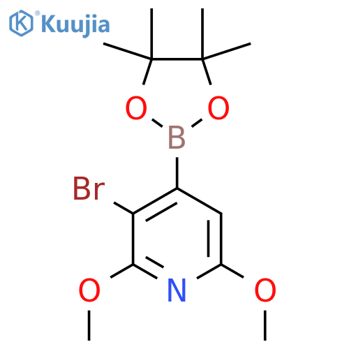 (3-Bromo-2,6-dimethoxypyridin-4-yl)boronic acid pinacol ester structure