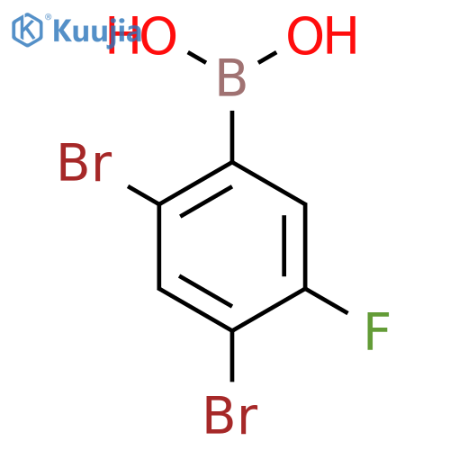 2,4-Dibromo-5-fluorophenylboronic acid structure