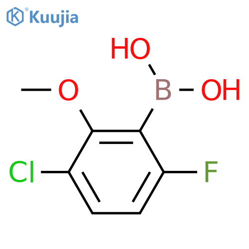 3-Chloro-6-fluoro-2-methoxyphenylboronic acid structure