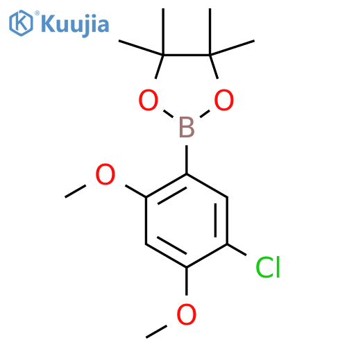 2-(5-chloro-2,4-dimethoxyphenyl)-4,4,5,5-tetramethyl-1,3,2-dioxaborolane structure