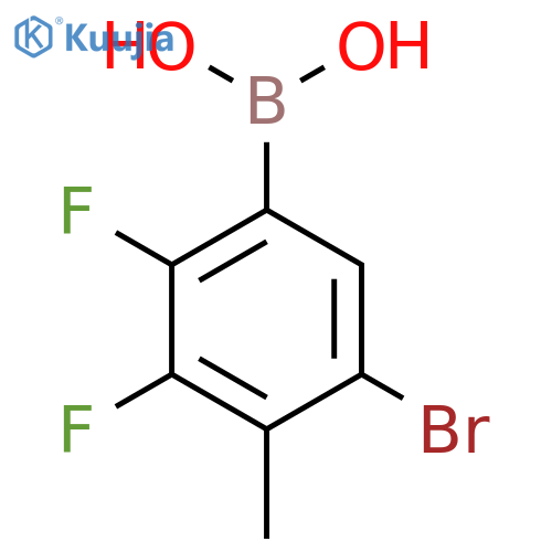 5-Bromo-2,3-difluoro-4-methylphenylboronic acid structure