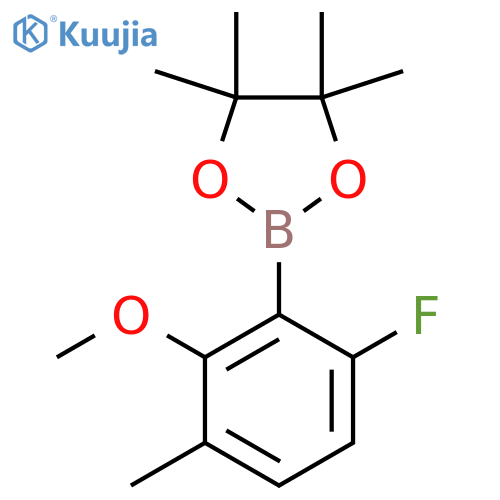 6-Fluoro-2-methoxy-3-methylphenylboronic acid pinacol ester structure