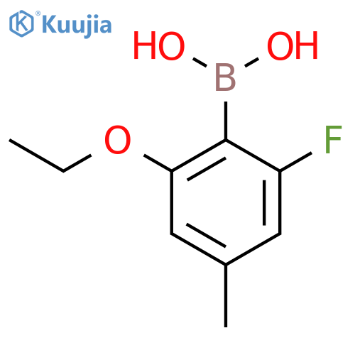 2-Ethoxy-6-fluoro-4-methylphenylboronic acid structure