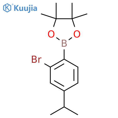2-Bromo-4-isopropylphebylboronic acid pinacol ester structure