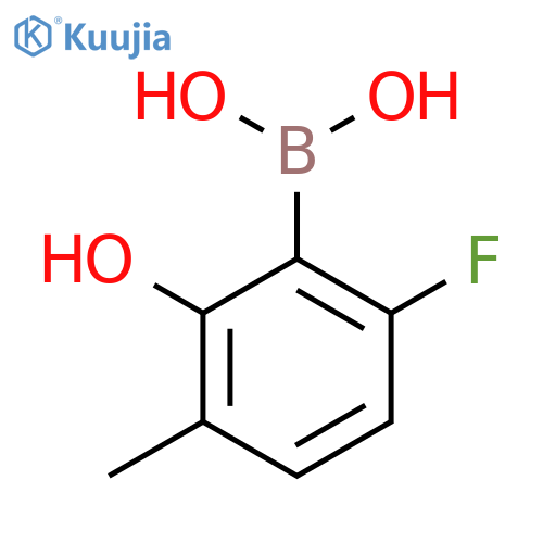 6-Fluoro-2-hydroxy-3-methylphenylboronic acid structure