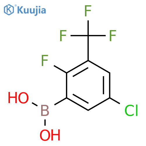 5-Chloro-2-fluoro-3-(trifluoromethyl)phenylboronic acid structure