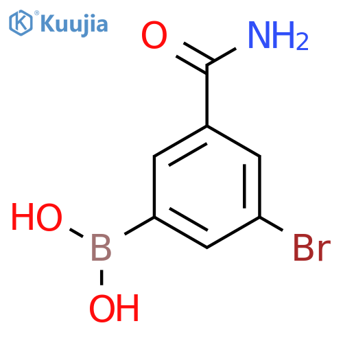 3-Aminocarbonyl-5-bromophenylboronic acid structure