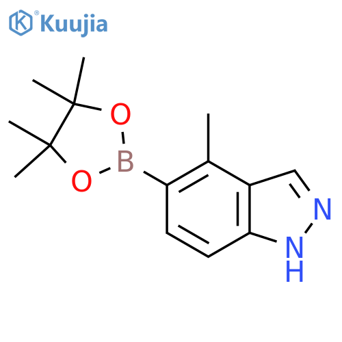 4-methyl-5-(tetramethyl-1,3,2-dioxaborolan-2-yl)-1H-indazole structure