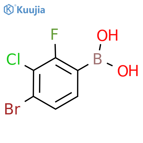 4-Bromo-3-chloro-2-fluorophenylboronic acid structure