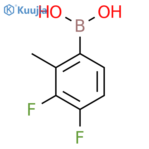 3,4-Difluoro-2-methylphenylboronic acid structure
