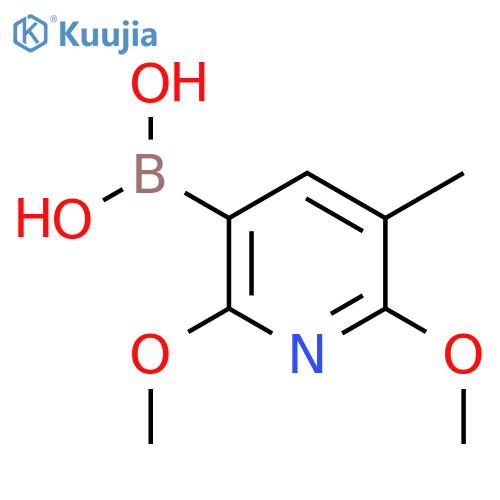 2,6-Dimethoxy-5-methylpyridine-3-boronic acid structure