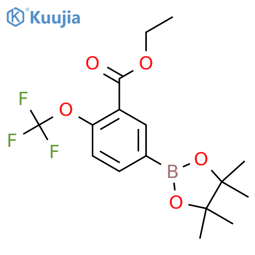 3-Ethoxycarbonyl-4-(trifluoromethoxy)phenylboronic acid pinacol ester structure