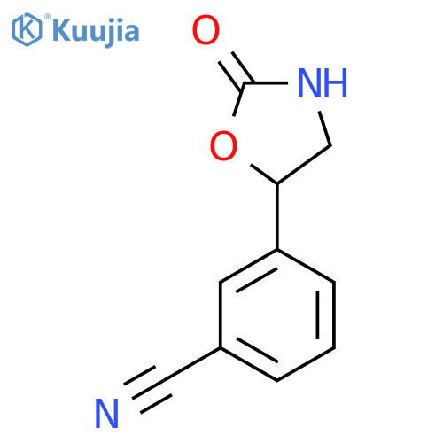3-(2-oxo-1,3-oxazolidin-5-yl)benzonitrile structure