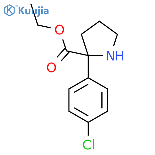 ethyl 2-(4-chlorophenyl)pyrrolidine-2-carboxylate structure