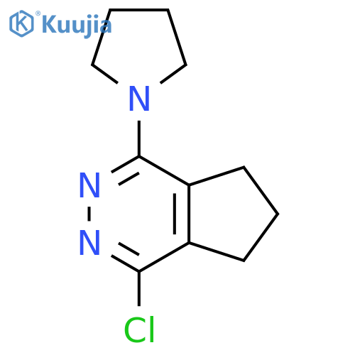 1-chloro-6,7-dihydro-4-(1-pyrrolidinyl)-5H-Cyclopenta[d]pyridazine structure