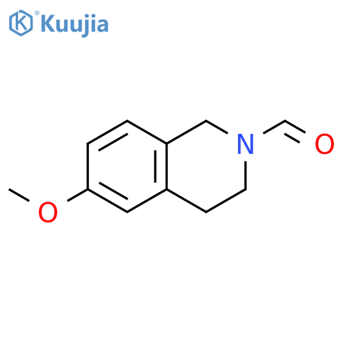 6-methoxy-1,2,3,4-tetrahydroisoquinoline-2-carbaldehyde structure