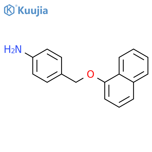 Benzenamine,4-[(1-naphthalenyloxy)methyl]- structure