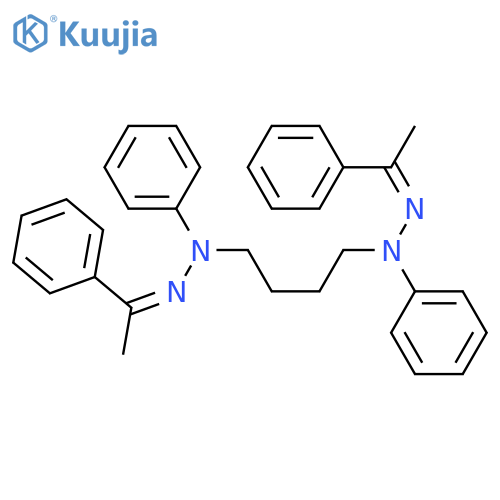 N,n'-diphenyl-n,n'-bis[(z)-1-phenylethylideneamino]butane-1,4-diamine structure