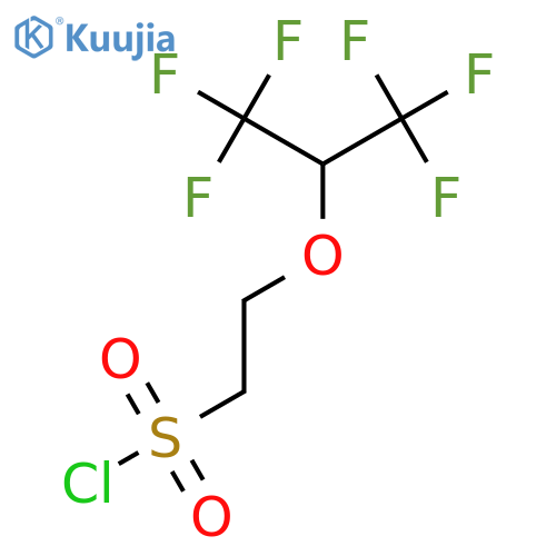 2-(1,1,1,3,3,3-hexafluoropropan-2-yl)oxyethane-1-sulfonyl chloride structure