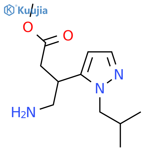 methyl 4-amino-3-1-(2-methylpropyl)-1H-pyrazol-5-ylbutanoate structure