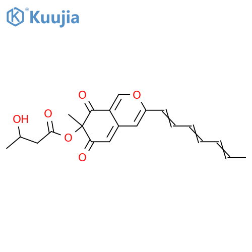 7-Hydroxy-3-(1,3,5-heptatrienyl)-7-methyl-6H-2-benzopyran-6,8(7H)-dione; (S)-form, 7-O-(3S-Hydroxybutanoyl) structure