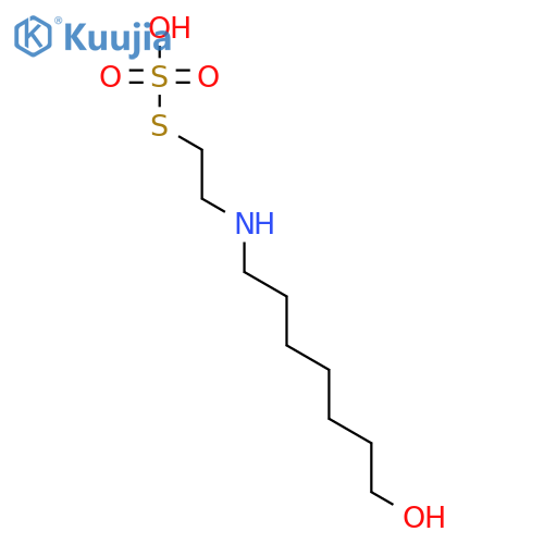 S-{2-[(7-hydroxyheptyl)amino]ethyl} hydrogen sulfurothioate structure