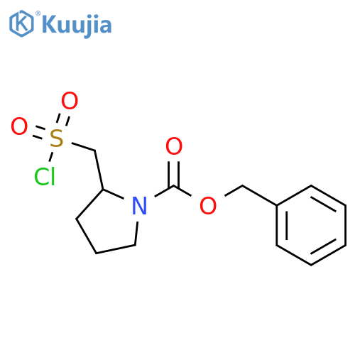 benzyl (2S)-2-(chlorosulfonyl)methylpyrrolidine-1-carboxylate structure