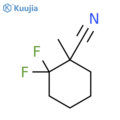 2,2-Difluoro-1-methylcyclohexane-1-carbonitrile structure