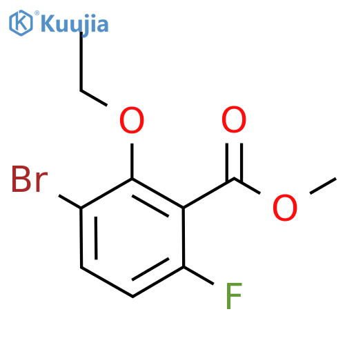 Methyl 3-bromo-2-ethoxy-6-fluorobenzoate structure