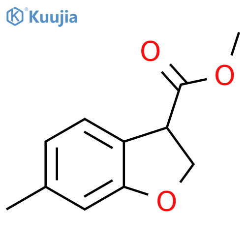 3-Benzofurancarboxylic acid, 2,3-dihydro-6-methyl-, methyl ester structure