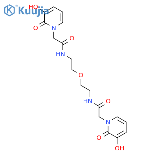 N,N'-(Oxybis(ethane-2,1-diyl))bis(2-(3-hydroxy-2-oxopyridin-1(2H)-yl)acetamide) structure
