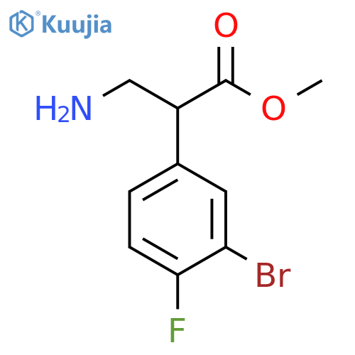 methyl 3-amino-2-(3-bromo-4-fluorophenyl)propanoate structure