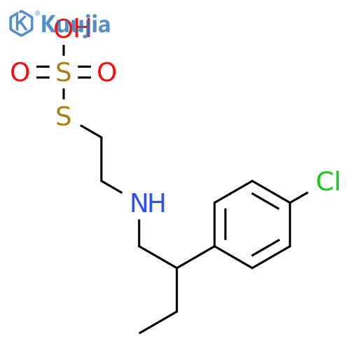 S-(2-{[2-(4-chlorophenyl)butyl]amino}ethyl) hydrogen sulfurothioate structure