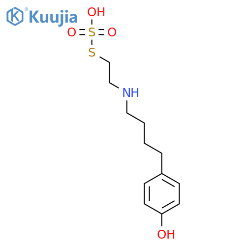 S-(2-{[4-(4-hydroxyphenyl)butyl]amino}ethyl) hydrogen sulfurothioate structure