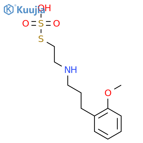 S-(2-{[3-(2-methoxyphenyl)propyl]amino}ethyl) hydrogen sulfurothioate structure