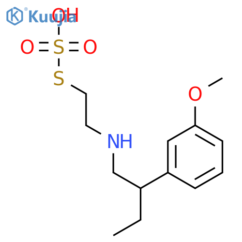 S-(2-{[2-(3-methoxyphenyl)butyl]amino}ethyl) hydrogen sulfurothioate structure