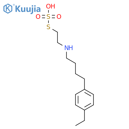 S-(2-{[4-(4-ethylphenyl)butyl]amino}ethyl) hydrogen sulfurothioate structure