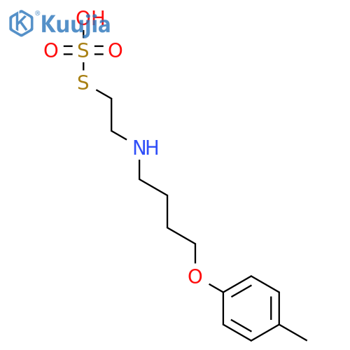 S-(2-{[4-(4-methylphenoxy)butyl]amino}ethyl) hydrogen sulfurothioate structure