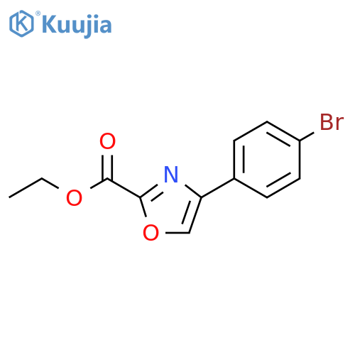 4-(4-Bromo-phenyl)-oxazole-2-carboxylic acid ethyl ester structure