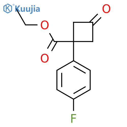 ethyl 1-(4-fluorophenyl)-3-oxocyclobutane-1-carboxylate structure
